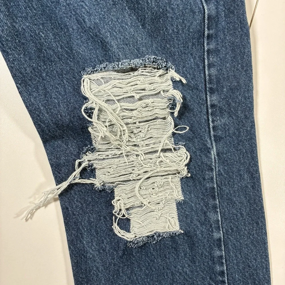 Vintage Levi's Orange Tab‎ 505 Jeans 36x30 Blue Distressed Denim 90s (Tag 38x30)